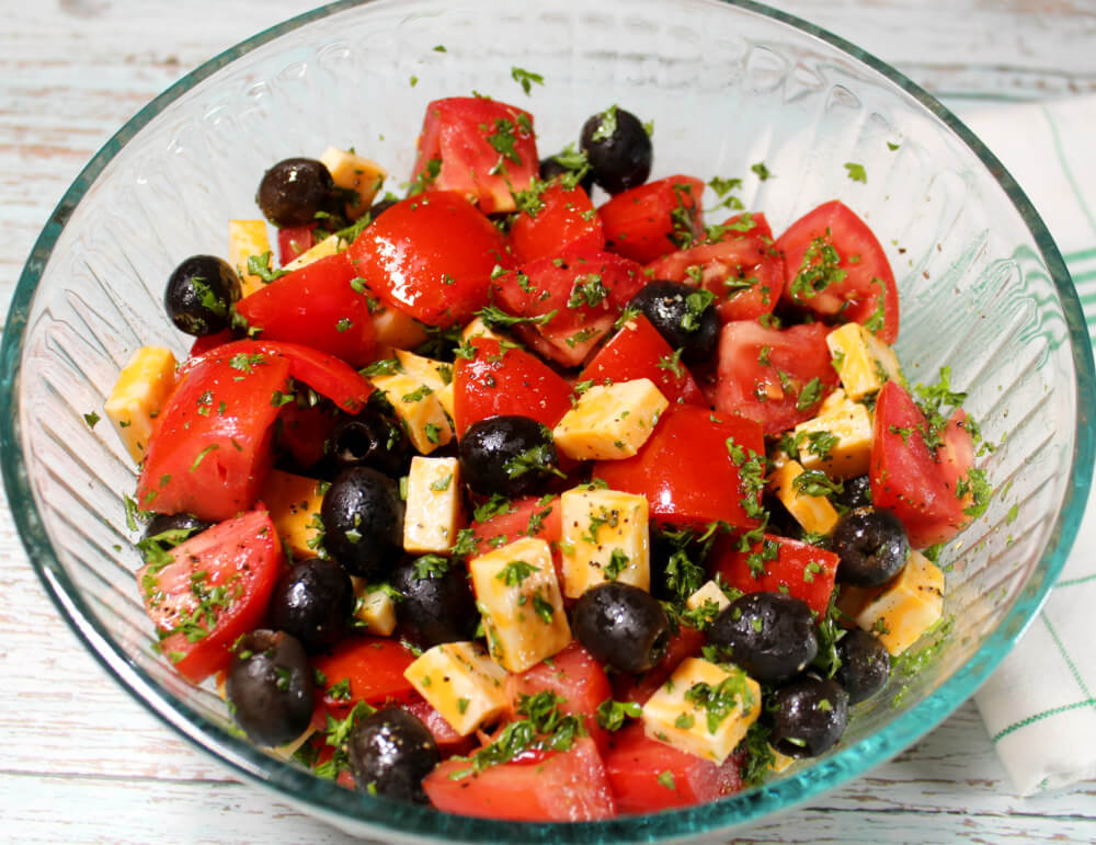Low-Carb Tomato, Olive, and Cheese Salad6