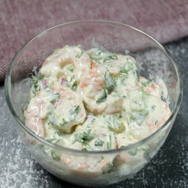 Keto Creamy Garlic Shrimp Salad1