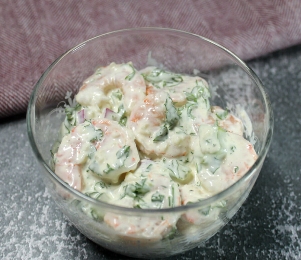 Creamy Keto Garlic Shrimp Salad - Splash of Keto