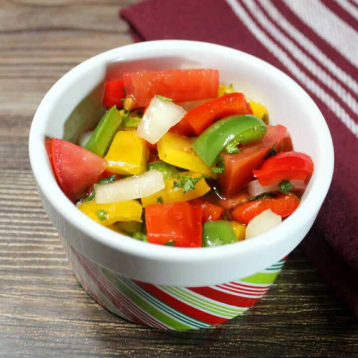 Keto Marinated Pepper, Tomato, & Onion Salad1