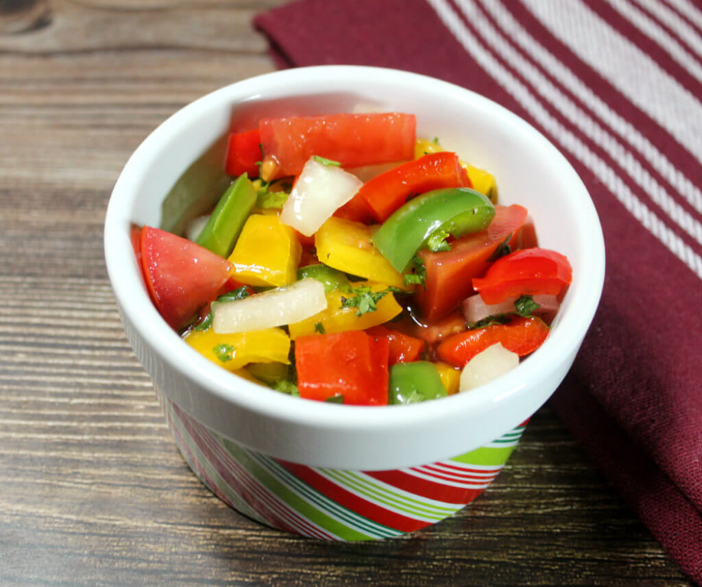 Keto Marinated Pepper, Tomato, & Onion Salad1