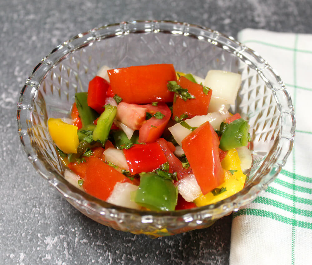 Keto Marinated Pepper, Tomato, & Onion Salad6