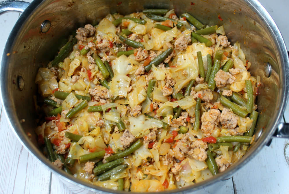 Ground Turkey with Cabbage & Green Beans4
