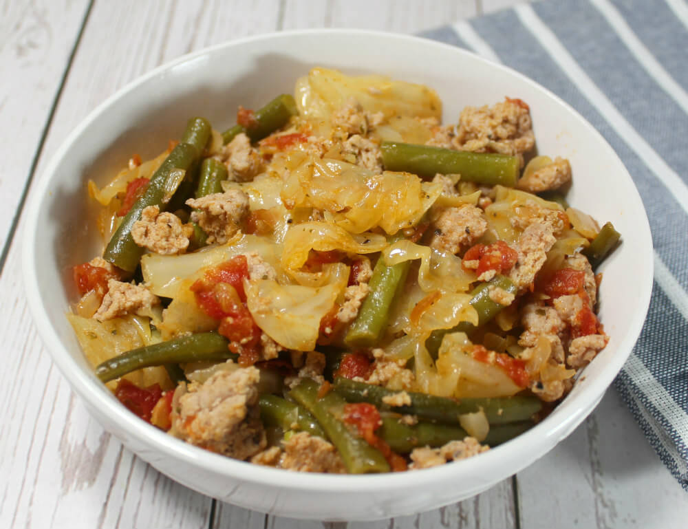 Ground Turkey with Cabbage & Green Beans5