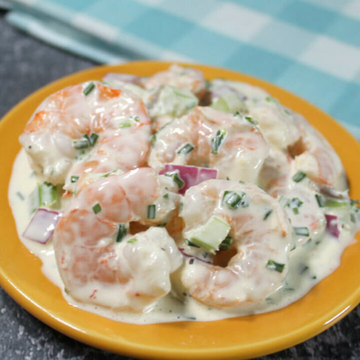 Keto Shrimp with Chives Salad1