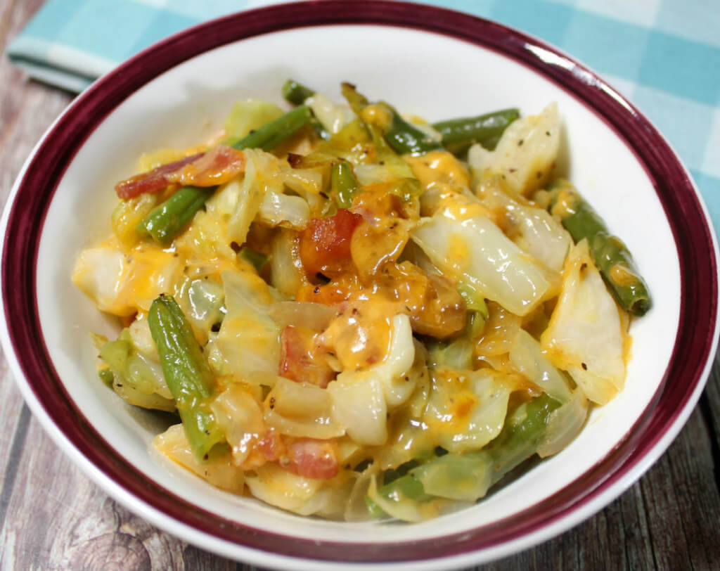 Cheesy Cabbage Green Bean Casserole1