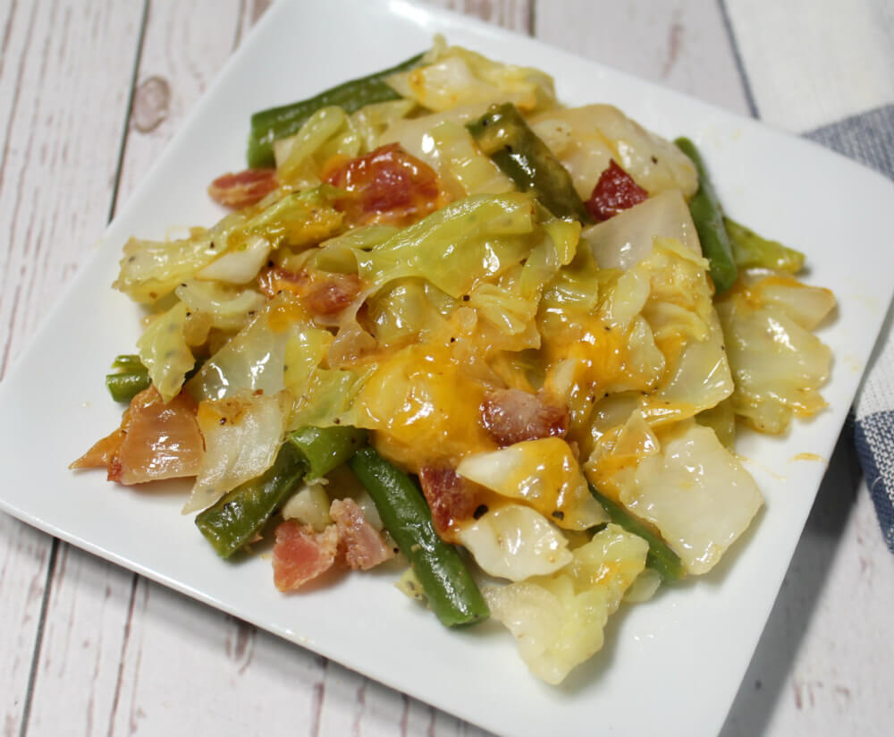 Cheesy Cabbage Green Bean Casserole5
