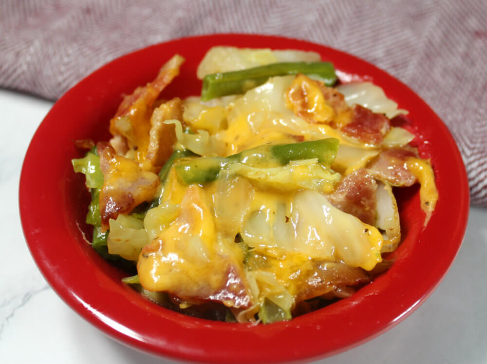Cheesy Cabbage Green Bean Casserole6
