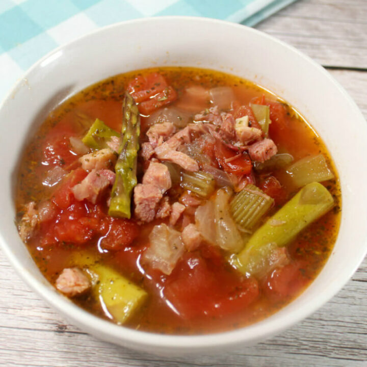 Ham Bone & Asparagus Soup1