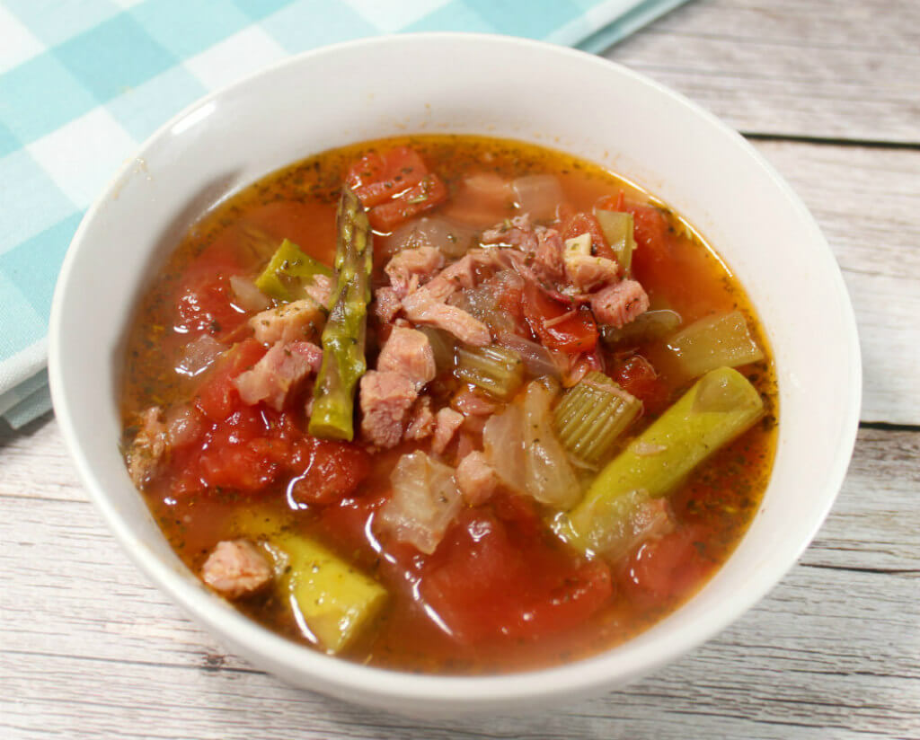 Ham Bone & Asparagus Soup1