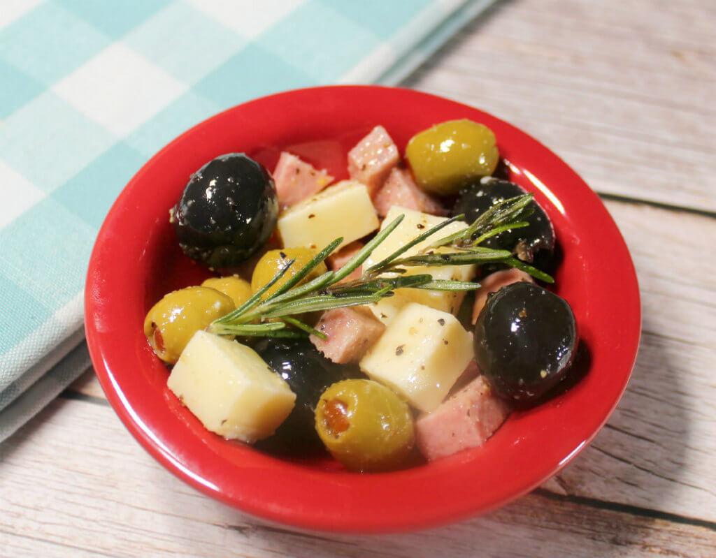 Marinated Olives with Cheese & Salami7
