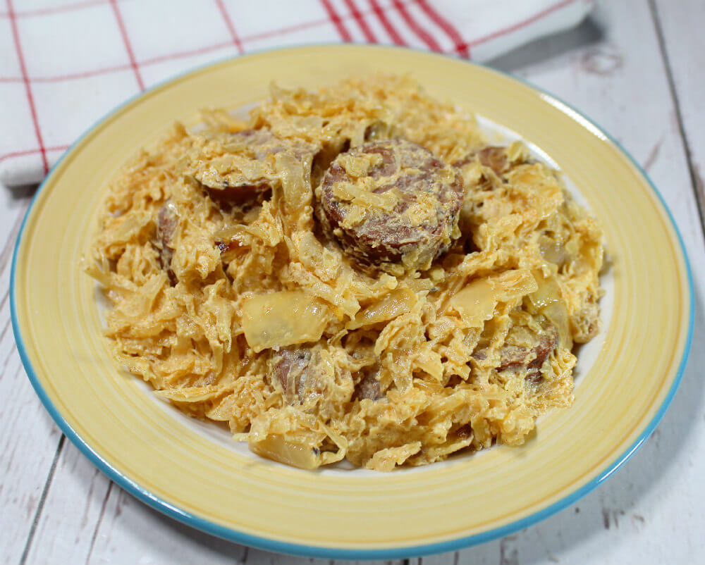 Creamy Sausage & Sauerkraut Skillet5