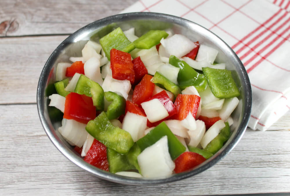 Sausage with Peppers, Onions, & Bacon4