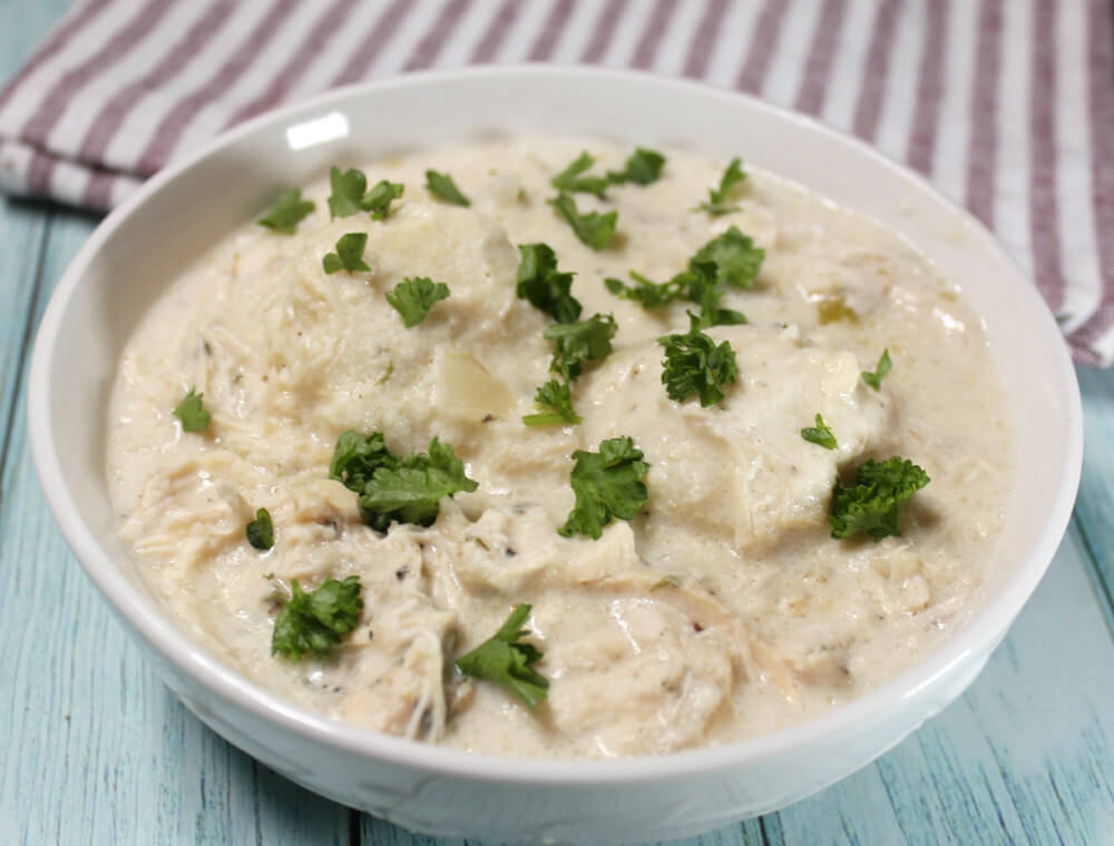 Crockpot Keto Chicken & Dumplings5