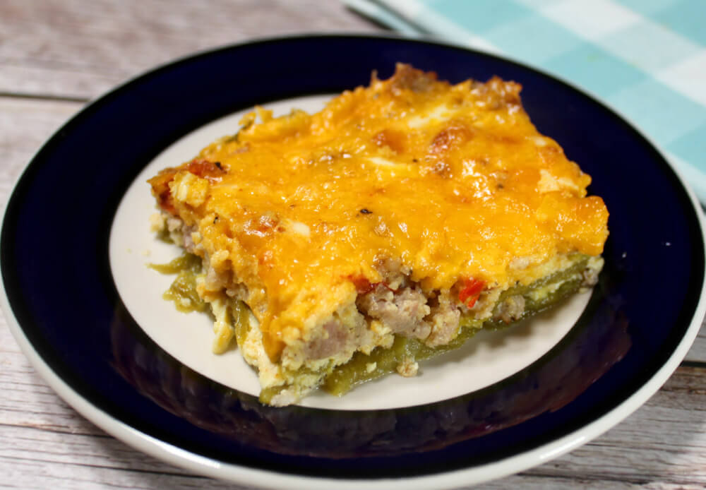 Breakfast Keto Green Chile Squares7