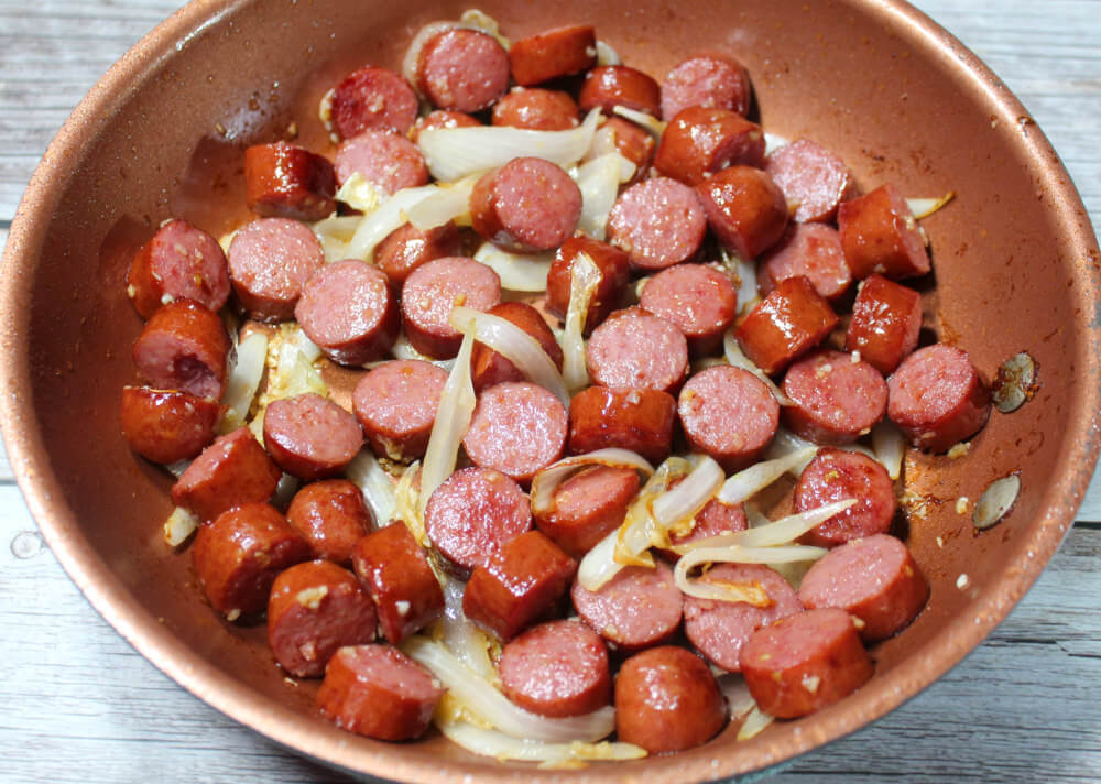 Sausage & Onions with Blistered Tomatoes5