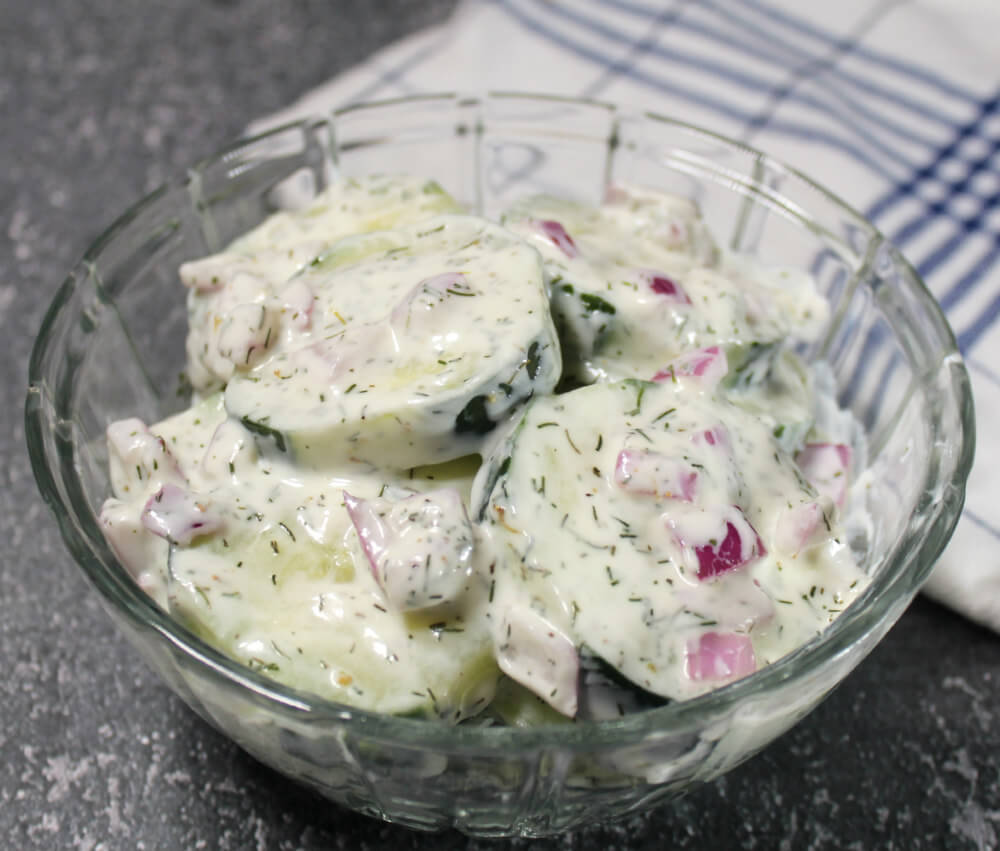 Cucumber Yogurt Keto Salad7