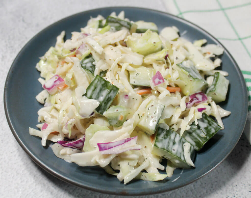 Keto Creamy Cucumber Coleslaw1