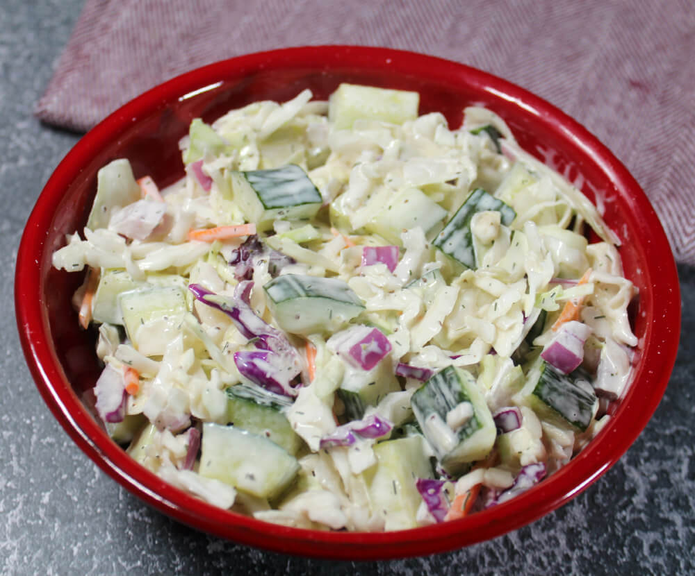 Keto Creamy Cucumber Coleslaw5