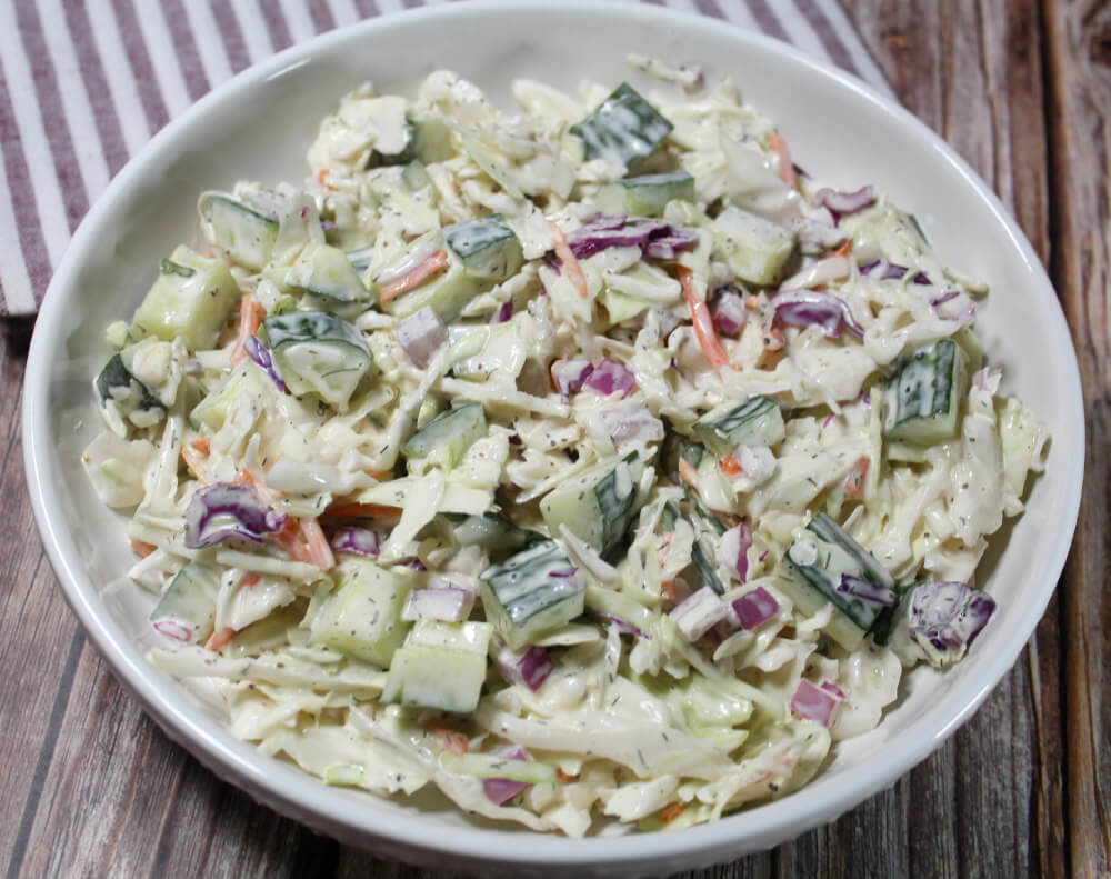 Keto Creamy Cucumber Coleslaw6