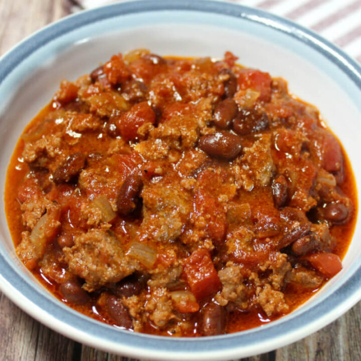 Low-Carb Beef and Chorizo Chili1