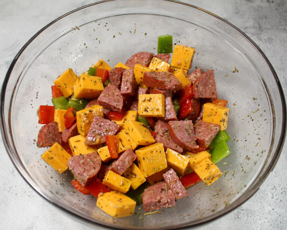 Marinated Sausage & Cheese Appetizer Bites5