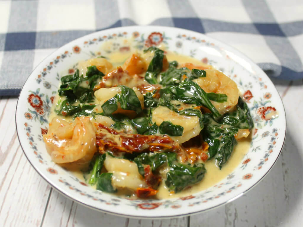 Keto Creamy Tuscan Shrimp1