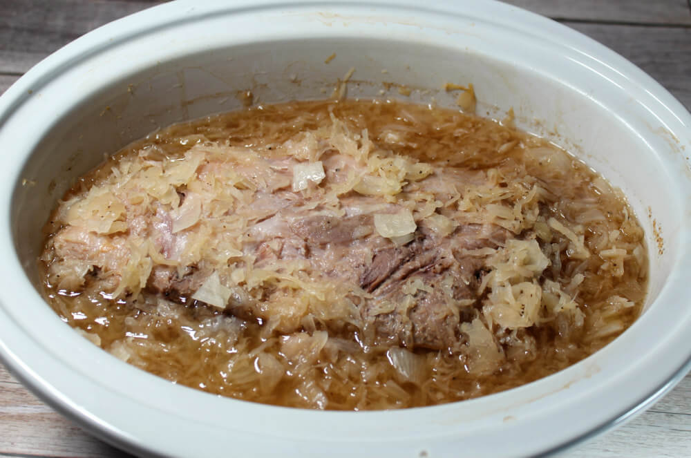 Crockpot Pork & Sauerkraut5