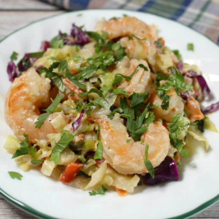 Cilantro Lime Shrimp & Cabbage Skillet1