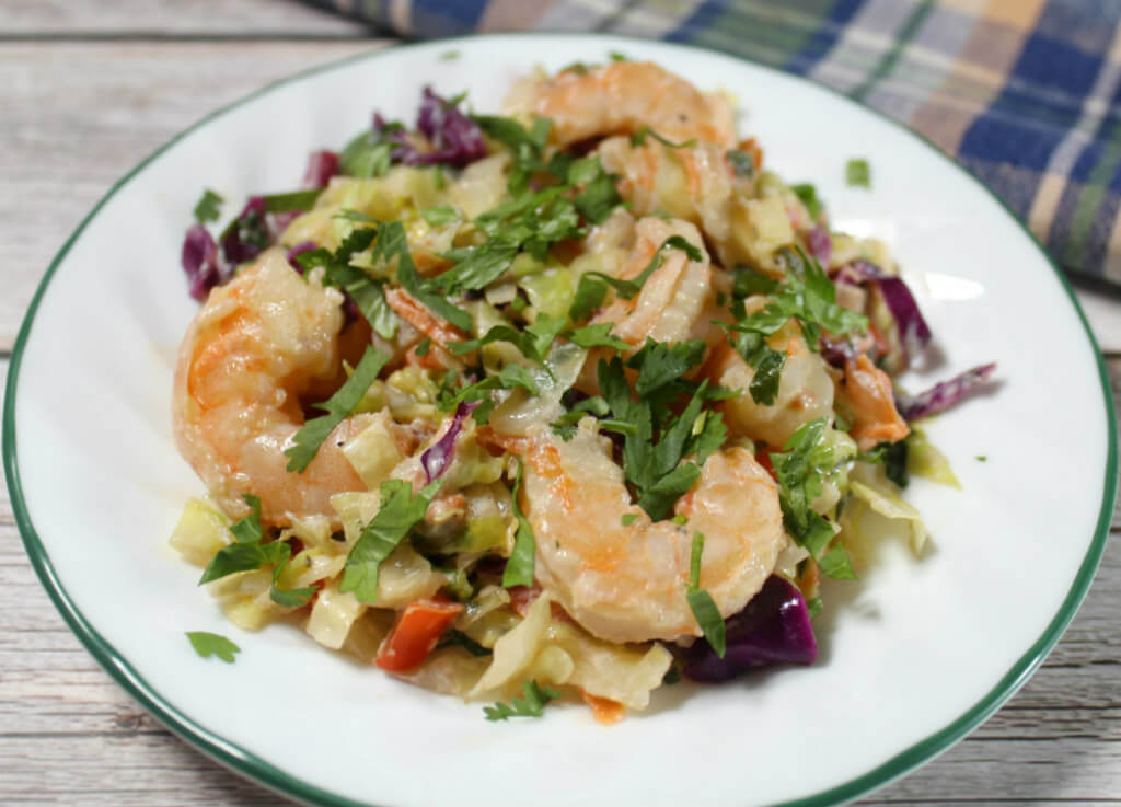 Cilantro Lime Shrimp & Cabbage Skillet1