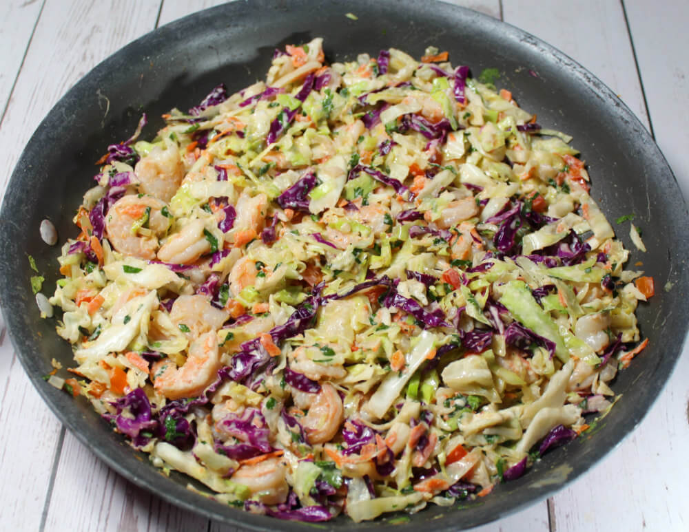 Cilantro Lime Shrimp & Cabbage Skillet5