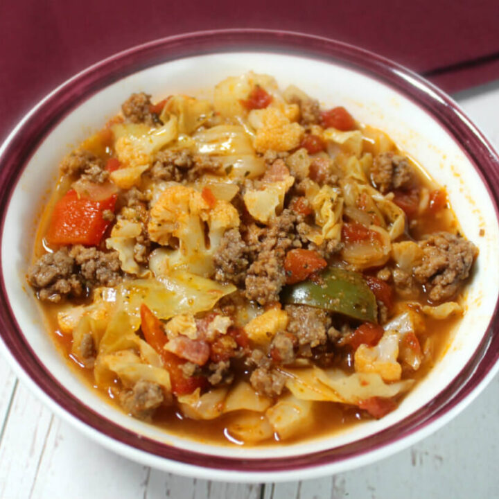 Hearty Ground Beef & Cabbage Soup1