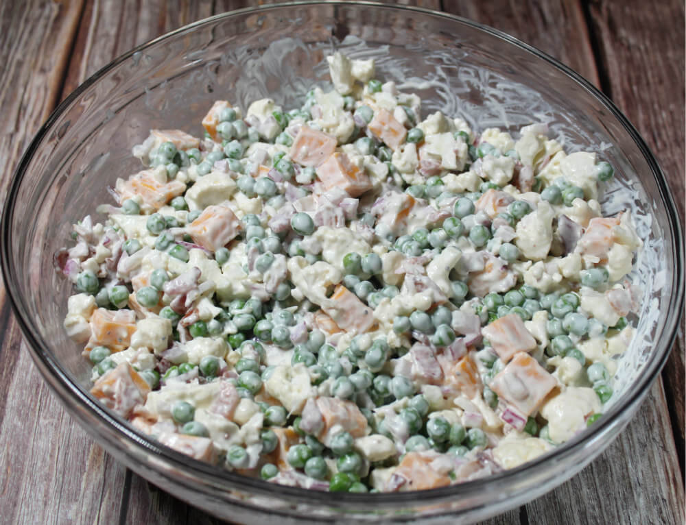 Keto Pea Cauliflower Salad6