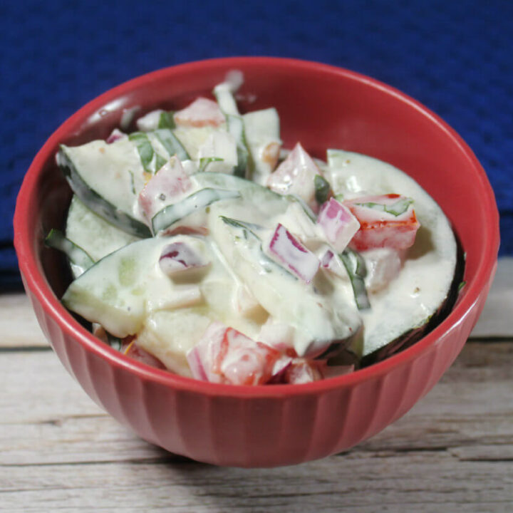Creamy Cucumber Basil Salad1