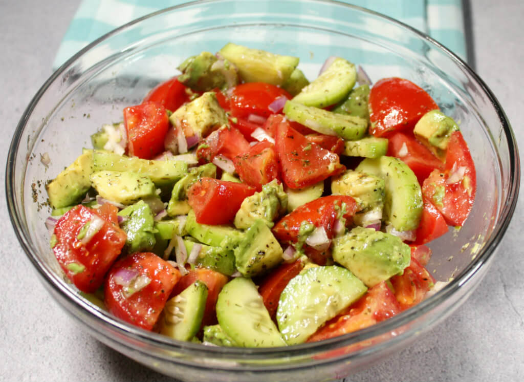 Tomato Cucumber Avocado Salad1