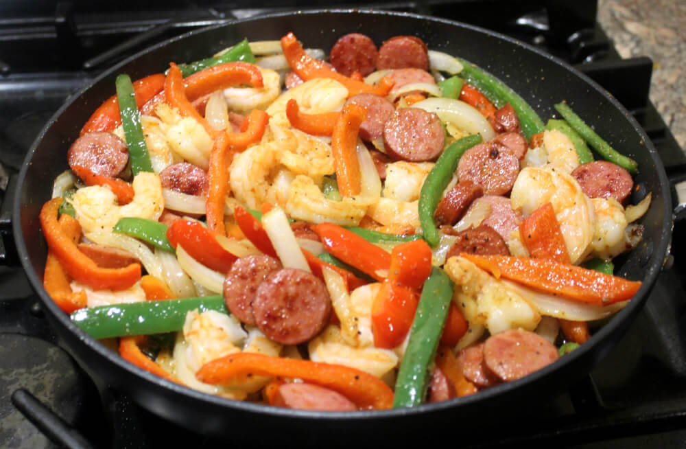 Keto Shrimp & Sausage Skillet5