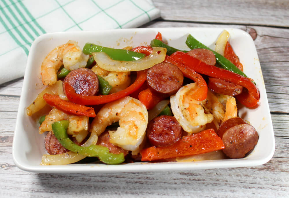 Keto Shrimp & Sausage Skillet6