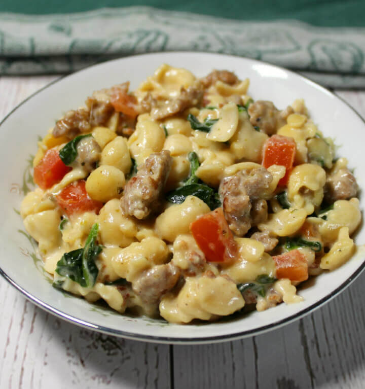 Tuscan Keto Sausage Pasta1