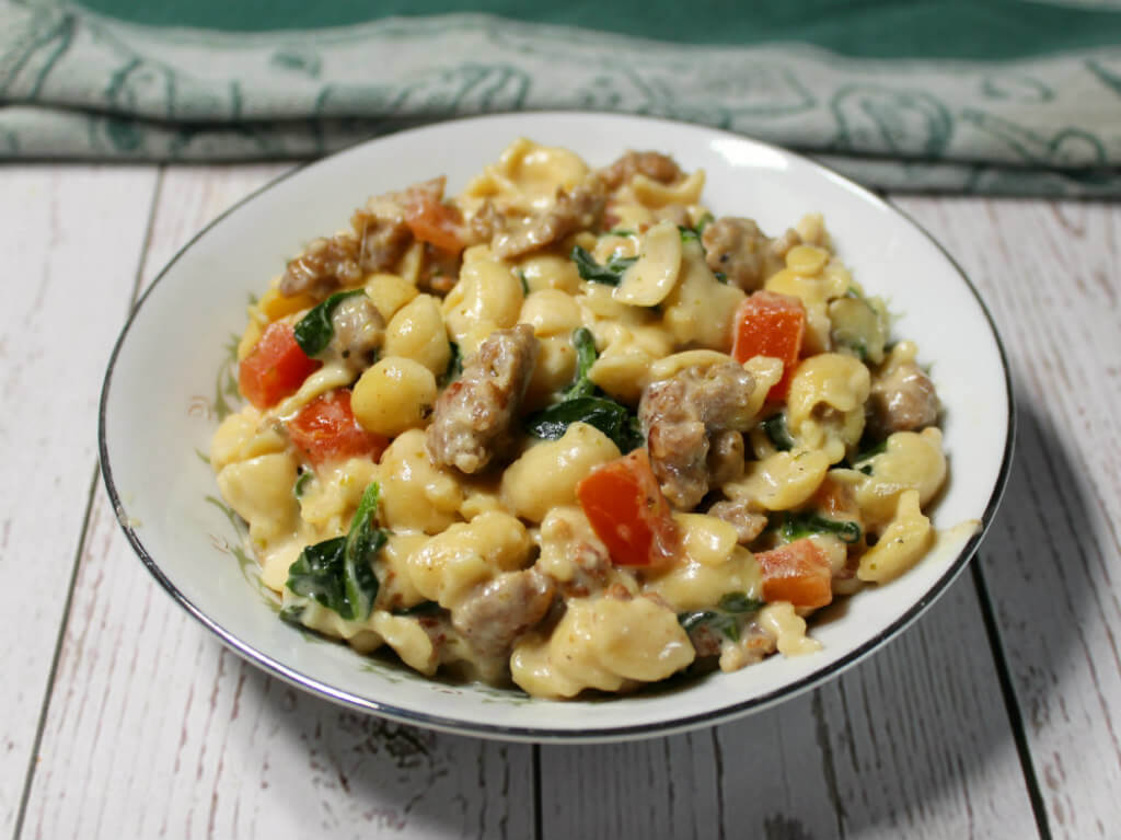 Tuscan Keto Sausage Pasta1